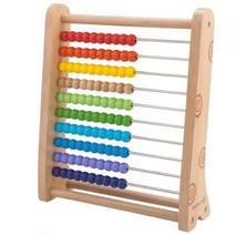 3세 영유아 무지개 원목 셈놀이판 주판 창의력개발 수교구놀이