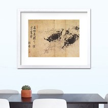 나봄갤러리 김홍도 해도 액자, 2.심플 화이트 액자