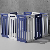애완 동물 인클로저 개 케이지 소형견 중형 및 대형견 실내 블로우 성형 플라스틱 환경, White blue_24PCS