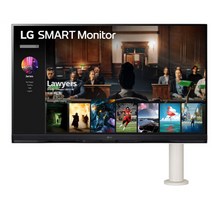 LG 스마트모니터 32SQ780SW / 32인치4K 해상도/ webOS22 / OTT / 스피커내장 / 미러링 / 리모콘포함 / 피봇 / 스위블 / 높낮이조절, LG전자 32SQ780SW 스마트 모니터