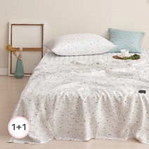 [자자홈]썸머드림 풍기인견 홑이불S_2장세트, 쵸코칩 화이트