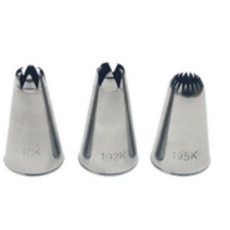 베스톰 모양 베이킹용 깍지 대2 3종 꽃5발6발상투과자, 25세트