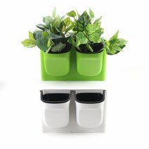 벽화분 벽걸이화분 수경재배 플라스틱화분, 그린