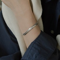 925실버 기본체인팔찌 데일리 남여공용 커브체인팔찌