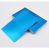 알루미늄 명함, 양면, 100매, 블루