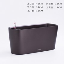 마카롱 안스리움 와로쿠아넘 몬스테라알보 다육이 저면관수 화분 자동 흡수성 화분 긴 스트립 플라스틱 모조 세라믹 무 a 26, 수지, 래커 커피, 중간