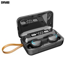 DFMEI F9 F9-5 YD03 BQ10 K10 M10 블루투스 이어폰 게이밍 스포츠 TWS 터치 5.3, f9-5c 배터리 디지털 디스플레이 블랙 벨트 로