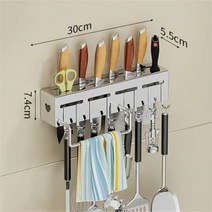 주방 상부장 하부장 싱크대 캐비닛 주방 찬장 스토리지 랙 30cm 40cm 스테인레스 스틸 다기능 후크 다중 설치 방법 스토리지 랙 벽 e12188 셀프인테리어, 7
