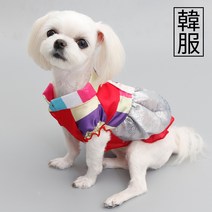 해피앤퍼피 강아지한복 고양이한복 강아지옷 애견의류 애견한복, 장녹수(레드)