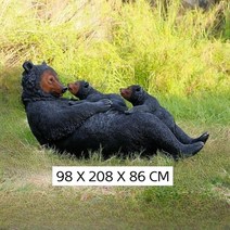동물원 대형 야외 조형물 정원 표범 호랑이 사자 곰 치타 장식 귀여운 조각 공원 동물원 근교 카페 식당 인테리어 아기 새끼 사자, 흑곰5