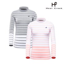 [힐크릭](여성)변형 스트라이프 하이넥 티셔츠_1HCTSW8501