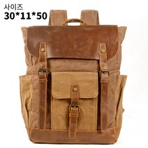 스웨덴 빈티지 후추 소금 배낭 가방 남녀 등산 오일 왁스 캔버스 평화 유지 배낭, 시작과 동일 커피