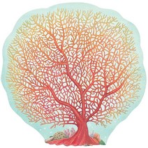 Hester & Cook식탁용 꽃 종이 플레이스 매트 - 봄 여름 시즌용 원형 목련 일회용 패드 당 12장 미국산, Tree
