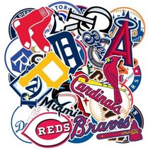 MLB야구 팀로고 30종 캐리어 노트북 방수 데코 스티커, MLB 야구 팀로고 30종