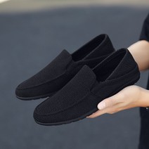 Ogfaour남성 신발 모카신 드라이빙슈즈 로퍼 여름 린넨 슬립온 로퍼 맨 블랙 미끄럼 방지 덧신 남