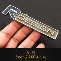 자동차 3D 금속 RDESIGN T5 엠블럼 배지 그릴 AWD 스티커 볼보 XC90 S60 V40 용 스타일링, 05 A-05