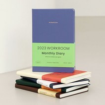 먼슬리 업무용다이어리 2023 (인디고 다이어리 날짜형다이어리 A5 워크룸 25절) 오피셜 (날짜형 월간 깔끔, 네이비