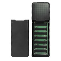 220V DIY 파워 뱅크 박스 8x26650 배터리 충전기 외부 케이스 QC 3.0 Type-C USB, 검은색