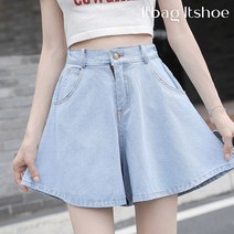 플레어데님반바지 진청 A라인 여성 청반바지 데일리