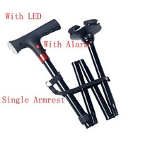 지팡이 접이식 텔레스코픽 지팡이 펠더 LED 워킹 트러스티 스틱 엘더 목발 어머니 아버지, 03 Single Armrest, 03 Single Armrest