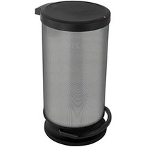 Rotho Paso Bin 30 L 뚜껑 포함 플라스틱(PP) BPA-Free Carbon Metallic 30 L(35.7 x 30.2 x 59.2 cm), 단색, 카본 메탈릭-30리터