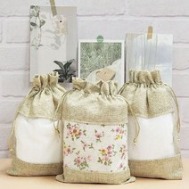 더퍼플 린넨 면 파우치 스트링 이너백 복주머니 더스트백 L pouch 파우치 여행용파우치 화장품파우치 파우치백 방수파우치 미니파우치 투명파우치 메쉬파우치 미니백 더플백