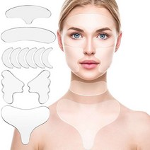 팔자주름패치 미간 리프팅패치재사용 가능한 실리콘 주름 방지 패치 얼굴 이마 목 눈 제거 스티커 패드, [01] 11 pcs in 1 set