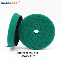 3/5/6 인치 자동차 연마 디스크 버핑 패드 자기 접착 왁싱 독일 거품 DA/RO 연마기, Green x 2pcs_3Inch Backer