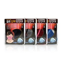 숨쉬기 편한 쿨론 입체 방한대 겨울 보온 안면 마스크, 블랙
