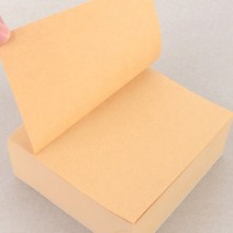포스트잇대용량 크라프트메모지 접착메모지 400매, 색상, 우유색