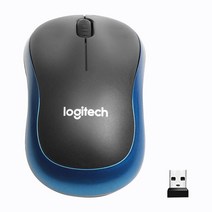버티컬마우스 Logitech-M185 2.4Ghz 무소음 무선 마우스 1000DPI 광학 게임 사무실 컴퓨터 노트북 액세서리용 USB 수신기 포함, [05] M185 Blue