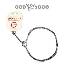 지오디독 쇼 체인 커브 1.4 [실버]-소/중형견-Curve Chain, 30cm