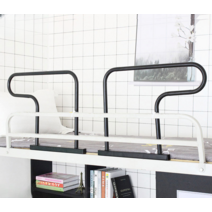 이층 벙커 침대 기숙사 높은 안전 펜스 가드 지지대 난간, C 검은색 1개