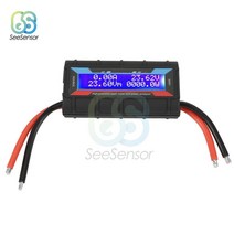 RC 60V 130A 고정밀 와트 미터 전력 분석기 (백라이트 포함) LCD 전압계 전류계 전압 전류 측정기, 없음