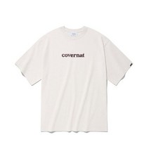 COVERNAT 클립 로고 티셔츠 오트밀