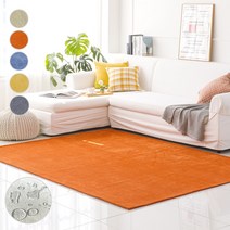 사계절 먼지없는 방수 거실 러그 셔닐 카페트 워셔블 셔닐 러그 오렌지150x200