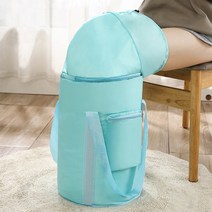 장바9니 허벅지커버 족욕기 5중보온 접이식 반신욕기, 블루