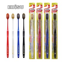 일본 Ebisu 에비스 프리미엄 칫솔 8종류 3개세트 잇몸 케어 광폭 어금니 부드러운 칫솔, 82호 보통모 3개