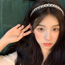 실버 라인 예쁜 머리띠 헤어 데일리 포인트 아이템