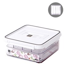스카이락 점보 2호 직인케이스 8칸(김밥용기) 밀폐용기, 그레이