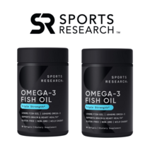 [빠른직구배송] [1+1] 스포츠리서치 오메가3 rTG 피쉬오일 1250mg 트리플스트렝스 90젤x2개 세트 총 2개 [정품품질보장]
