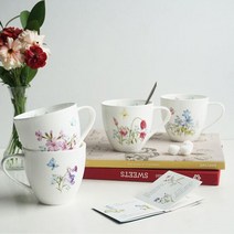 한국도자기 필드플라워2 머그 4p, 단품