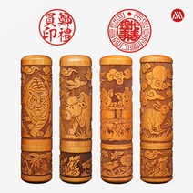 [삼촌네도장] 대추나무도장 12지 띠도장 인감도장 개인도장 6푼18mm, 쥐, 해서체