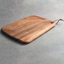 천연 아카시아 나무 통나무 원목 향균 양면 보드 사각 도마 접시 플레이트 (중)
