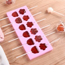 모양틀 입체 두꺼운 월병 실리콘 롤리팝 몰드 초콜릿 및 캔디 몰드 케이크 몰드 diy 다양한 모양 케이크 과자 형태 실리콘 빵집 몰드 가정용 베이킹, 핑크6