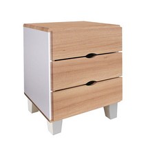 토니아 사각발 3단서랍장 협탁 수납장 전화대 보조장, 백색