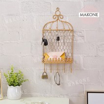 Makone 상표등록 차키트레이 진열 벽걸이 원형선반 북테리어 미니 책장유럽 벽장식장 진열장 엔틱 고급 인 벽장식 열쇠걸이, 옵션1