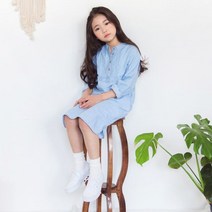 스타일노리터 스콘 데님 원피스 블루