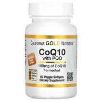 California Gold Nutrition PQQ 함유 CoQ10 100mg 베지 캡슐 60정, 1개
