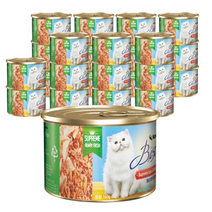 비스트로 고양이용 흰살참치와 닭안심 캔, 72개, 160g